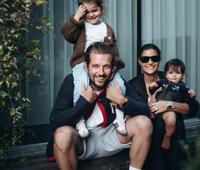 Boris Frei with his family