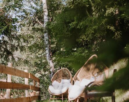 seating lounge in the forest