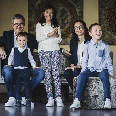 Zu sehen ist die Gastgeberfamilie Keil.