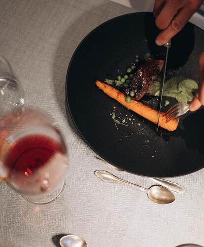 a meat dish at the Design Hotel Tyrol