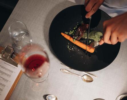 a meat dish at the Design Hotel Tyrol