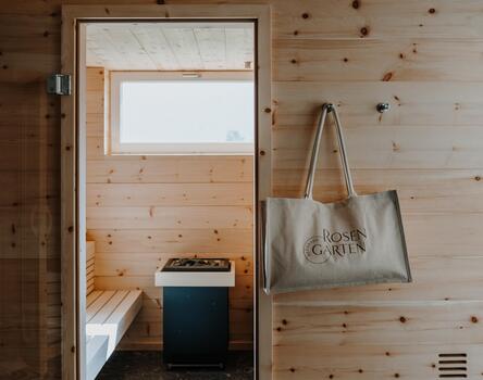 sauna in the Rosengarten Berghaus